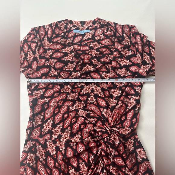 Antonio Melani patterned dress. Stretchy, faux wrapped skirt. Cowel neck. Size S - Picture 8 of 9